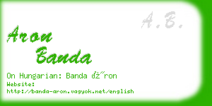 aron banda business card